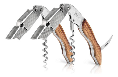 Sacacorchos De Madera Premium Y Acero Inoxidable Multifuncio