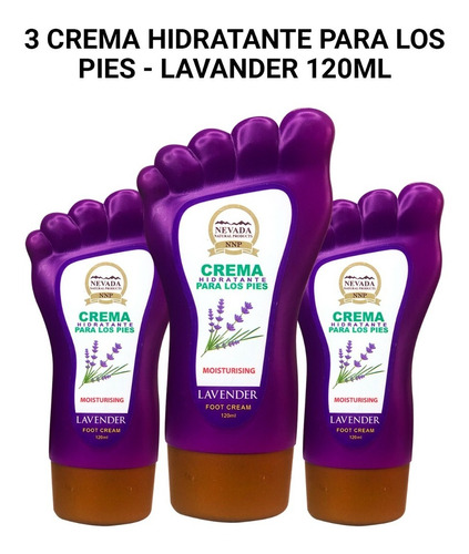 3 Crema Hidratante Para Los Pies - Lavander 120ml