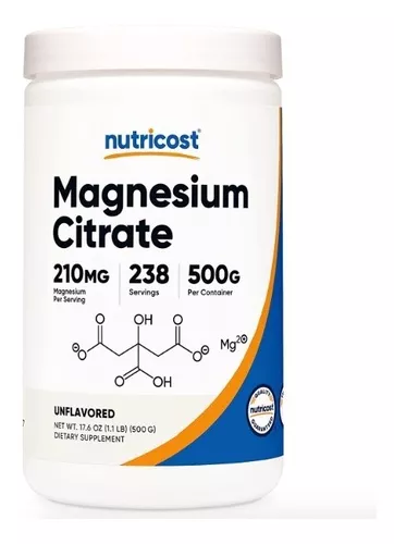  Nutricost Citrato de Magnesio en Polvo (Mango Melocotón, 17.64  oz) : Salud y Hogar