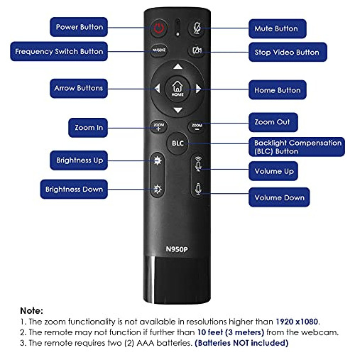 Webcam Certificada Zoom - N950p Webcam 4k Zoom, Sensor ...