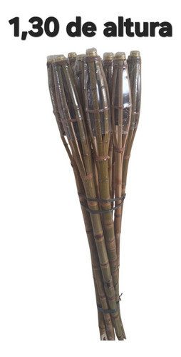 Kit Com 08 Tochas De Bambu Completa