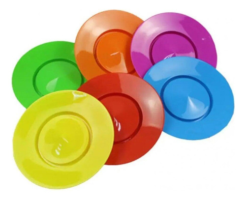6 Platos Giratorios De Malabares Con Palos, Platos De