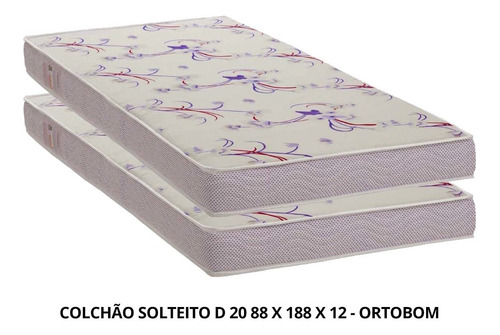 Imagem 4 de 4 de Bicama Madeira Maciça Com 3 Gavetas Com 2 Colchões D20 88x12
