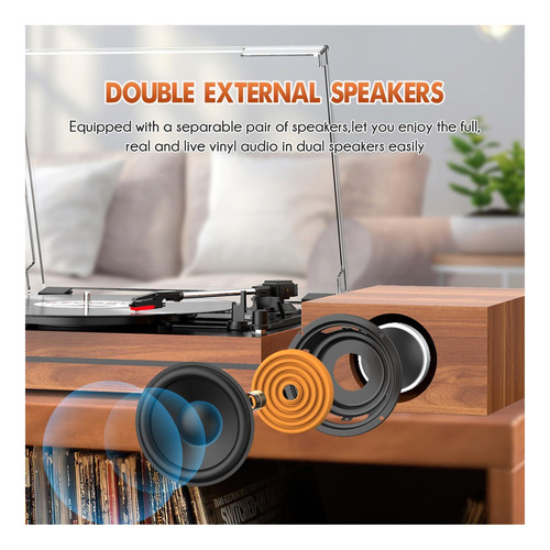 Registro De Discusión Para Vinilo Con Altavoces Externos, De