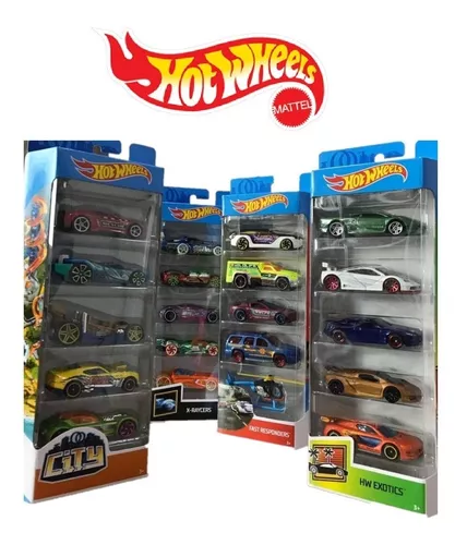 Pacote com 3 Carrinhos Hot Wheels Sortidos - Mattel