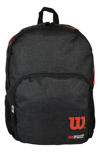 Mochila escolar Wilson L University Mochila unissex, cor: preto, design de tecido, Urban City