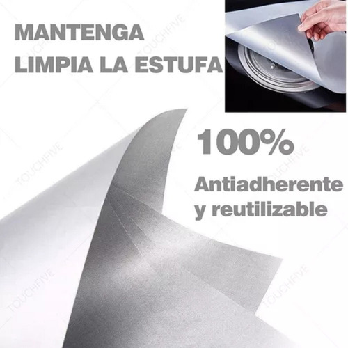 16 Protector De Estufa Quemador Lavables De Teflón