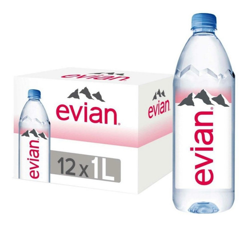 Agua Evian 12 Piezas De 1 Lt Osh