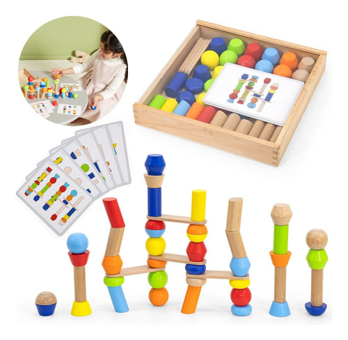 Bloques De Construcción De Madera Montessori