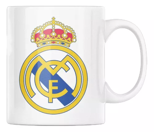 Real Madrid Taza Mágica Fútbol Y Caja De Madera Para Regalo