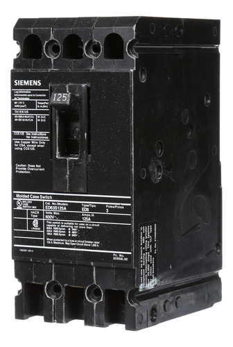 Siemens® Interruptor Termomagnético 125a Hhed63m125