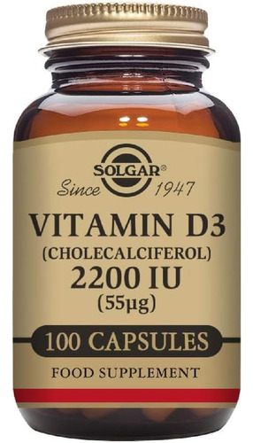 Vitamina D3 2200 Iu Solgar 100 Cápsulas