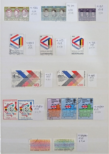 Tema Europa Cooperación Lote 20 Sellos 1964-74 Usados L16655