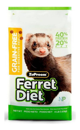 Alimento Huron Zupreem Grain Free Ferret Diet 1.8kg. Np