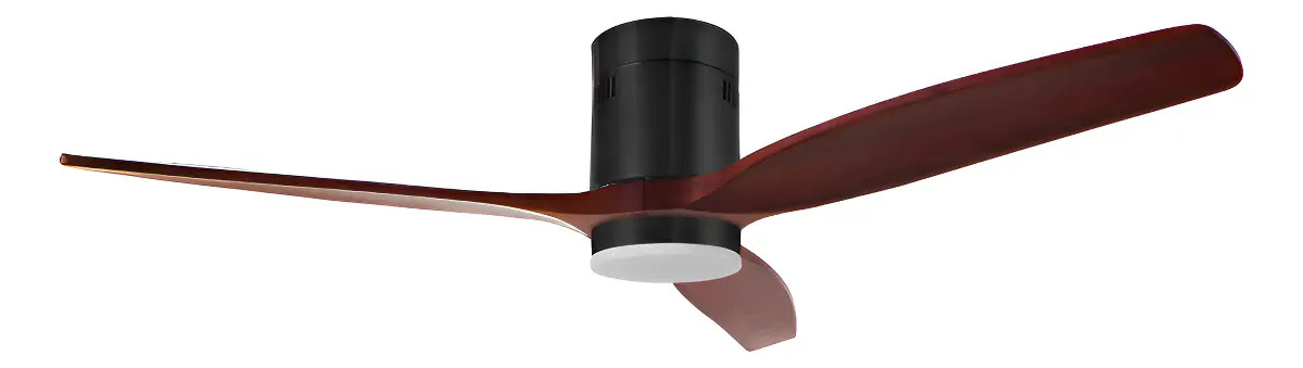 Ventilador Techo Protalia Aura Vento 3 Aspas Madera Marrón Con Luz
