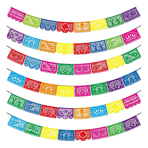 6 Piezas De Decoración Para Fiestas Mexicanas, Decoración De