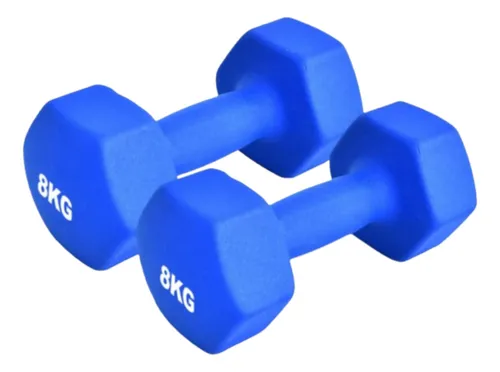 comprar Mancuernas De Vinil Pesas Ejercicio Hexagonales 8kg