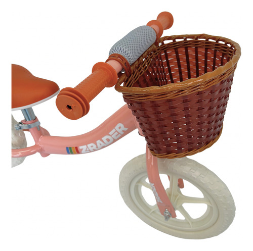 Bicicleta De Equilíbrio Infantil Com Cestinha - Z-rader Kids Cor Rosa