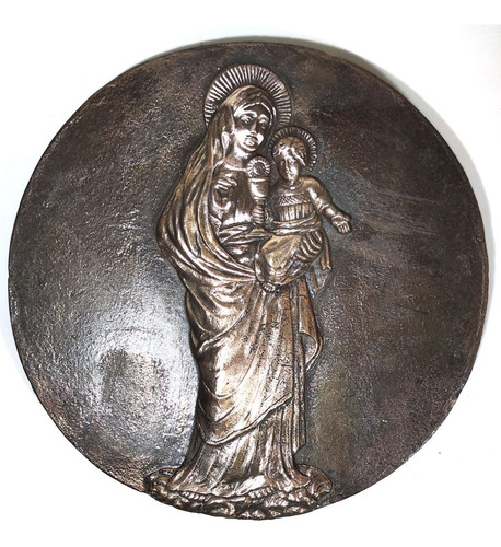  Nossa Senhora Do Santíssimo - Medalhão De Bronze