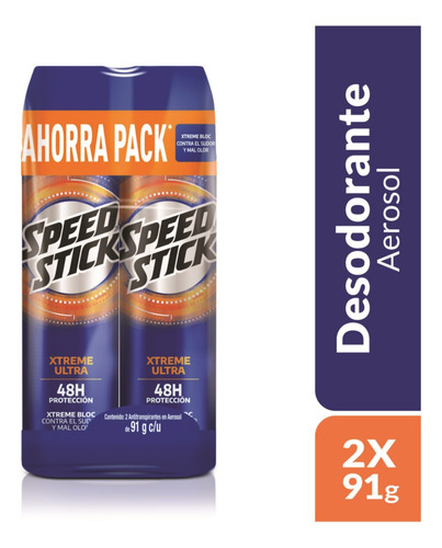 Oferta Desodorante Speed Stick Xtreme Ultra Spray 91g X 2und
