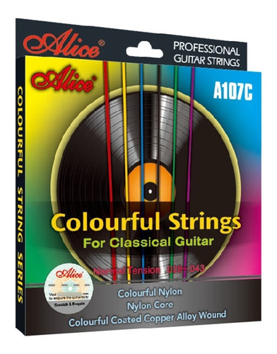 Cuerdas De Colores Guitarra Acústica Nylon Envio Gratis