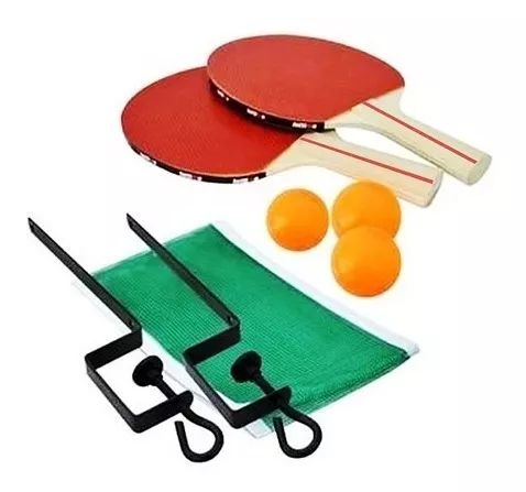 Set De Ping Pong Paletas Pelotas Red Y Soportes - E.full