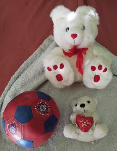 Set De Peluches Y Pelota San Lorenzo Para Bebe Usado