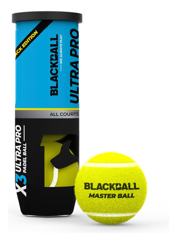 Tubo Pelotas Padel Blackball Ultra Pro Ball X3 All Court