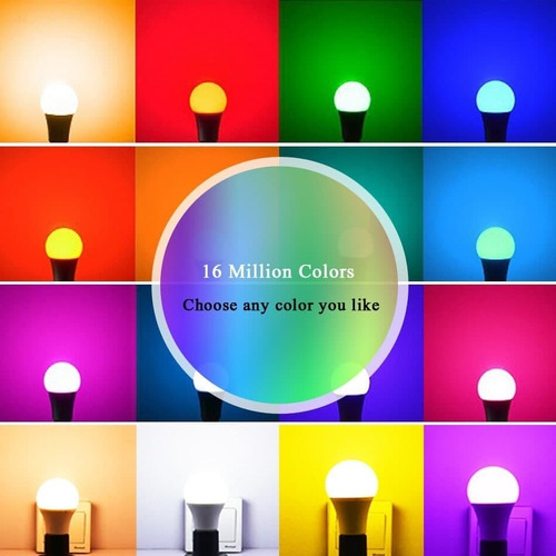 E27 3w Rgb Led Luz Bombilla Color Cambiar Lámpara Mando A Ir