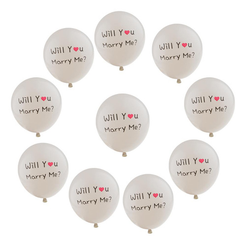 5 X 10x Globos De Látex Will You Marry Me, Accesorios Para