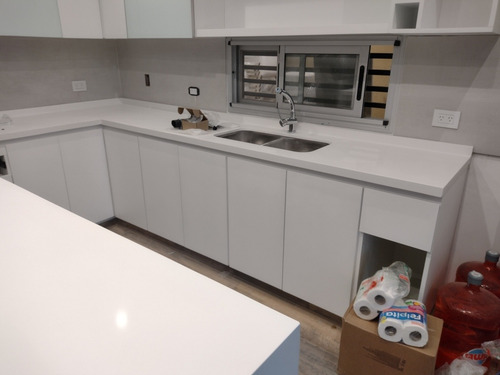 Mesada Cocina Purastone Blanco Icon