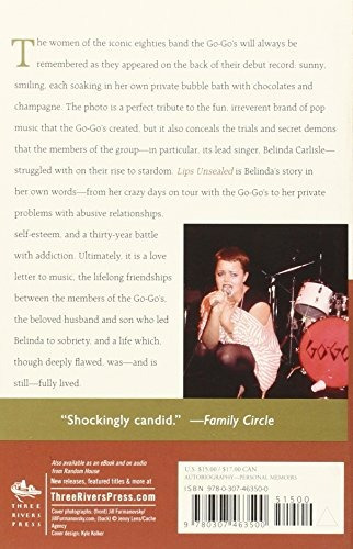 Lips Unsealed: A Memoir, De Belinda Carlisle. Editorial Three Rivers Press, Tapa Blanda En Inglés, 0000