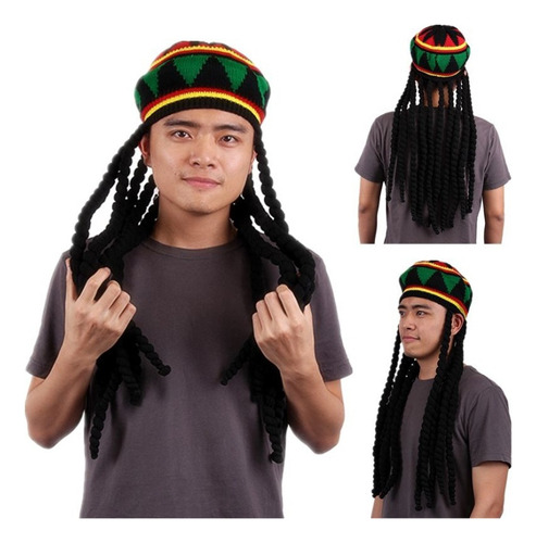 Hhh Chapéu Rhasta Rasta Jamaica, Gorro De Malha, Crochê,