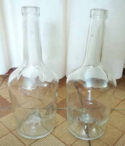 Botellas De Vidrio Culonas, 25 Cm De Alto, Precio Por Unidad