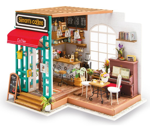 Simon's Coffee, Casita Miniatura Robotime, Puzzle 3d