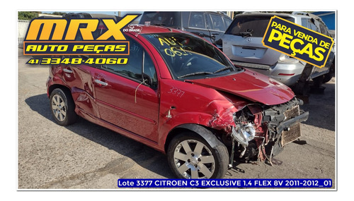Sucata Citroen C3 Exclusive 1.4 Flex 8v 2012 Pecas