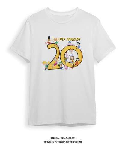 Polera Estampada Hey Arnold 20 Aniversario - Serie Animada