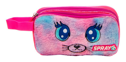 Spray G Lapicera Escolar Gatito Arcoiris 83198 Color Rosa