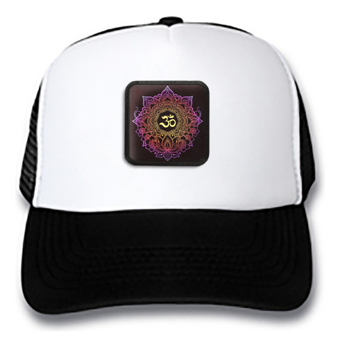 Gorra Gorro Trucker Yoga Chakras Mandala Om Rosa Yog5