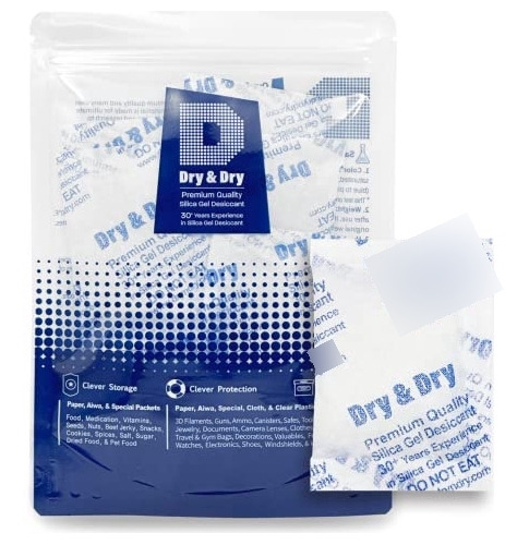 Dry & Dry 20 Gram[15 Packets] Silica Gel Packets Desiccant P