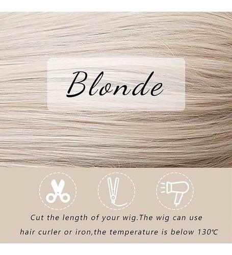Peruca De Cabelo Curto E Liso Com Franja Reta