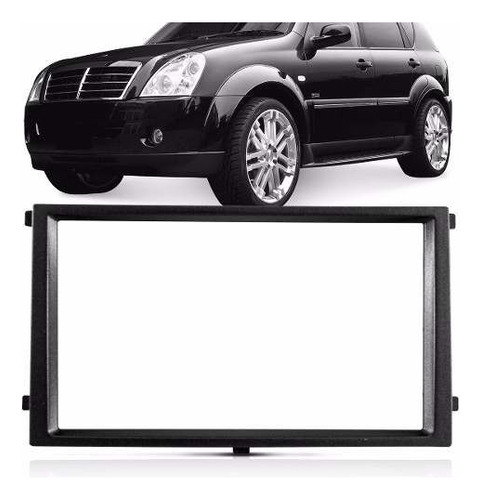 Moldura Painel Dvd 2 Din Ssangyong Rexton 2011 A 2013 Preto