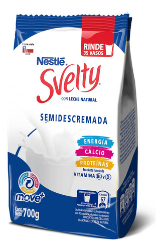 Leche En Polvo Svelty Semidescremada 700g