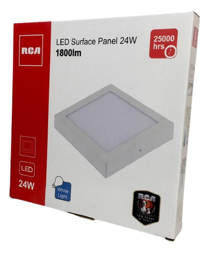 Panel Led 24w Cuadrado Sobreponer 6500k Rca