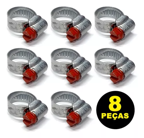 Kit 50 Abraçadeiras Mangueira Água Combustível Óleo 9x13mm