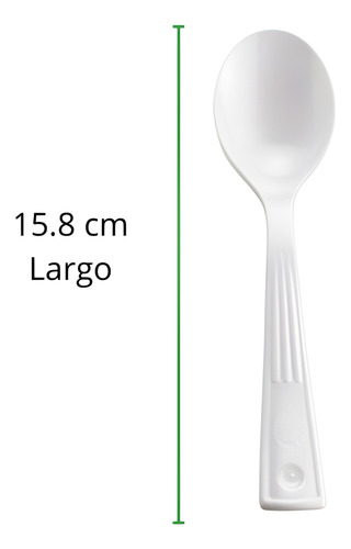 Cuchara Plástica Sopera Desechable Marca Reyma Paq 100 Pzas