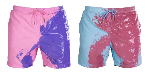 Pantalones Cortos De Playa Que Cambian De Color, 2 Piezas [u