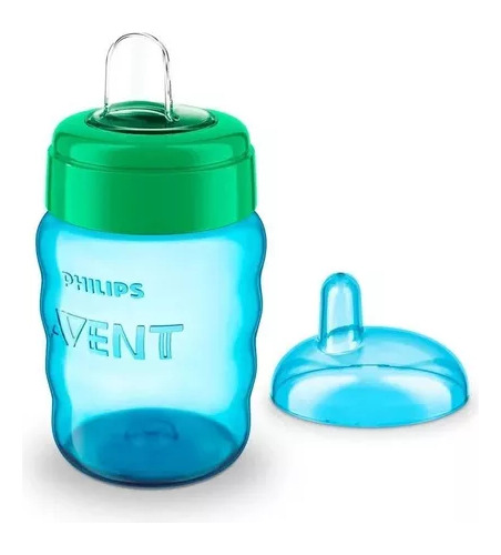 Copo Easy Sip Com Bico De Silicone Azul 260ml Philips Avent