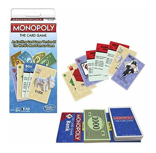 Monopoly Juego De Cartas Monopoly Y Rummy Azul