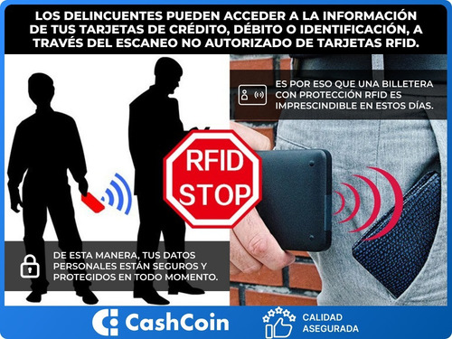 Imagen 5 de 10 de Billetera Walla Wallets Vintage Black Doble - Cuero - Rfid